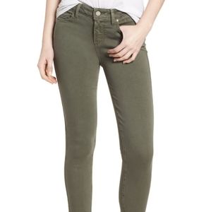 PAIGE Army Green Skinny Jeans
